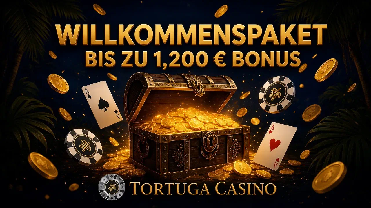 Tortuga Casino Willkommenspaket: bis zu 1.200 € Bonus