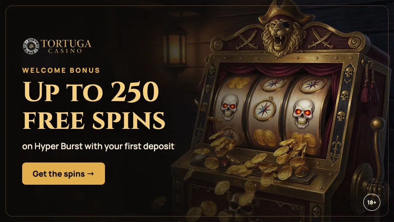 Tortuga Casino: up to 250 free spins on Hyper Burst with your first deposit