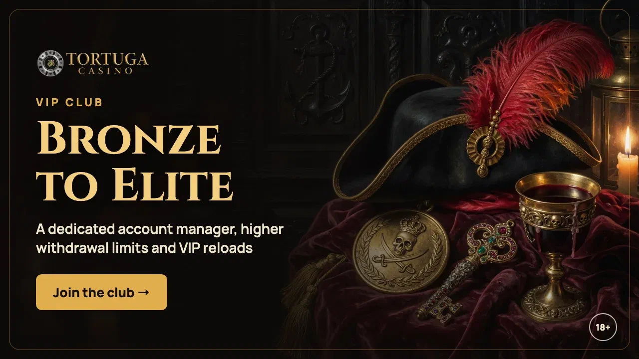 Tortuga Casino VIP club: Bronze to Elite levels