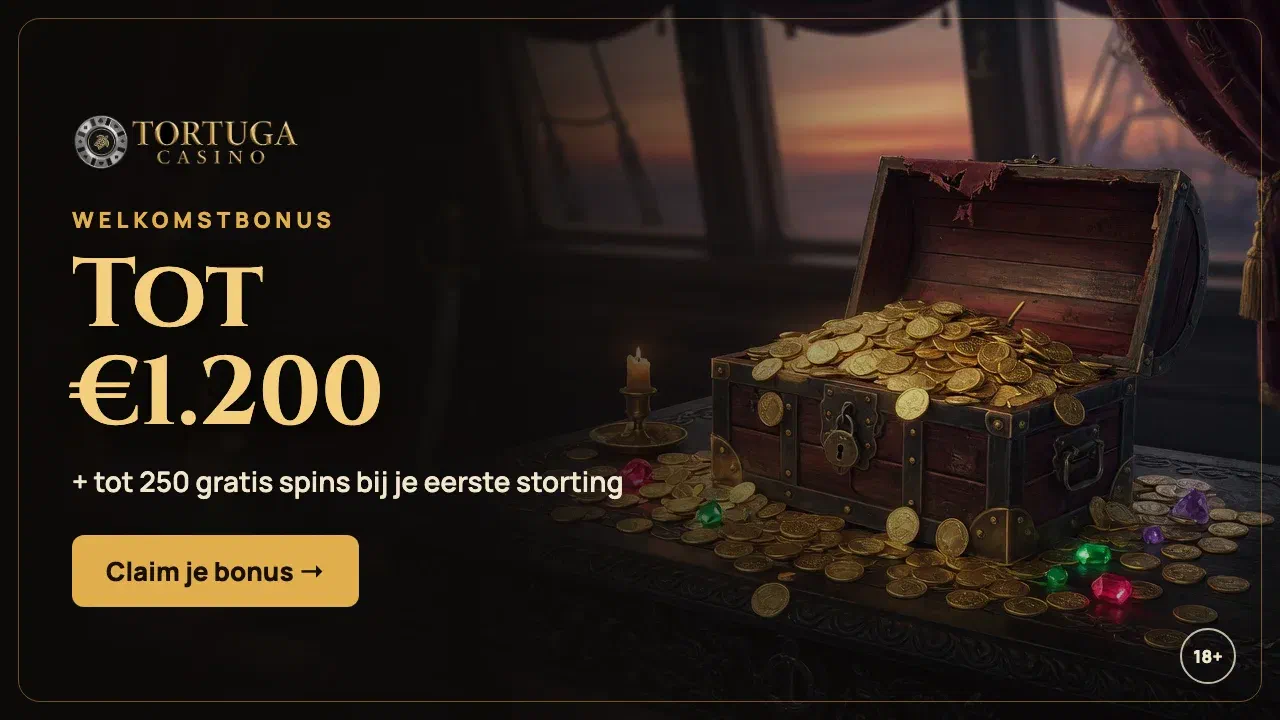 Tortuga Casino: tot €1.200 welkomstbonus en 250 gratis spins